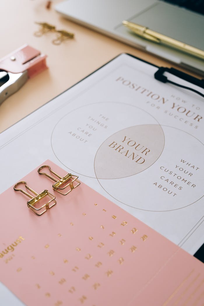 Mastering the First Impression: Your intriguing post title goes here Organize your brand strategy with this detailed clipboard layout showcasing planning and positioning.
